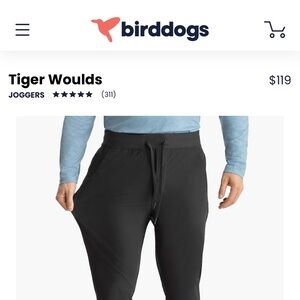 Men’s lined joggers from Birddogs “Tiger Woulds”